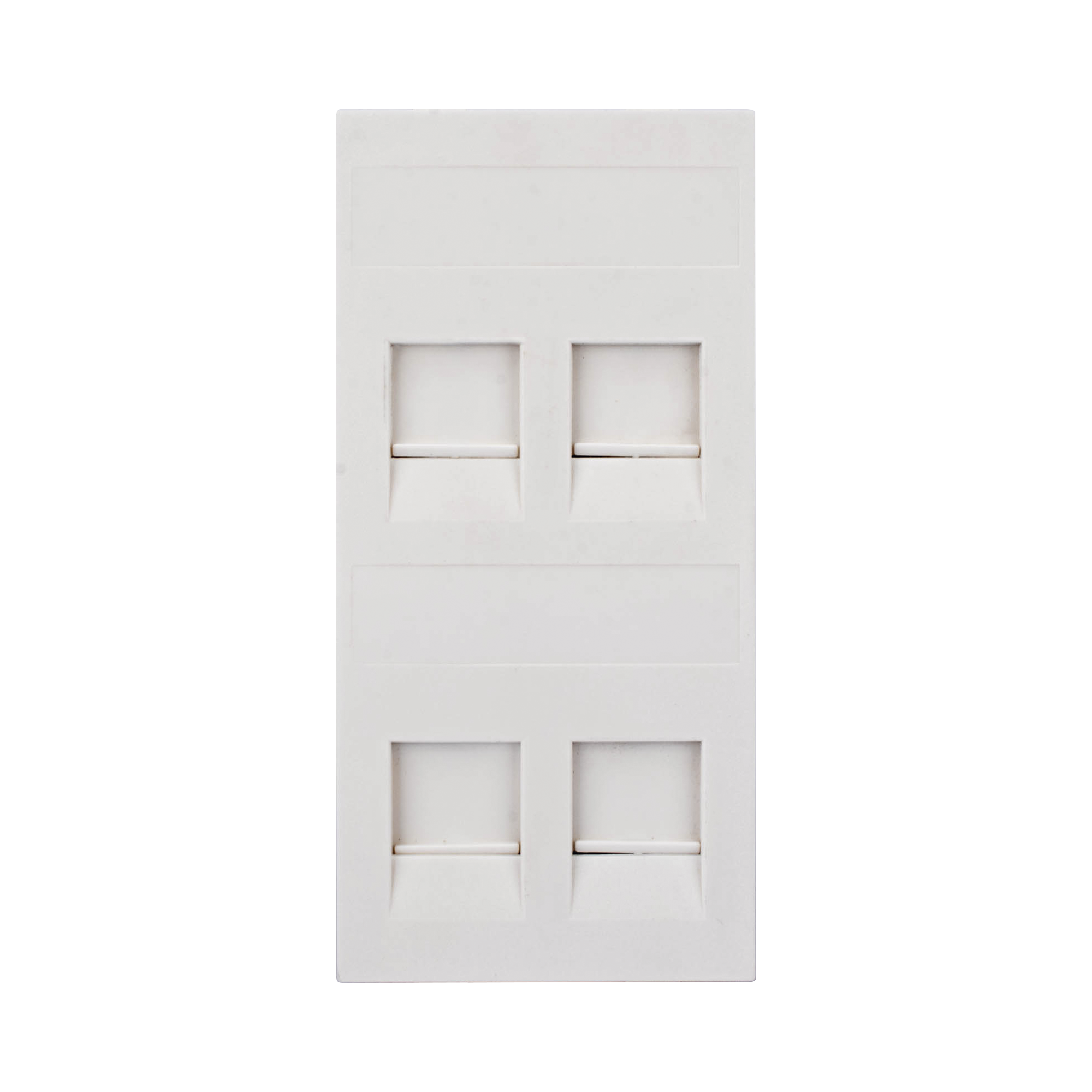 Módulo Color Blanco Con 4 Espacios para Jacks Keystone para Instalarse en la caja de Pavimento / (S76C/9)