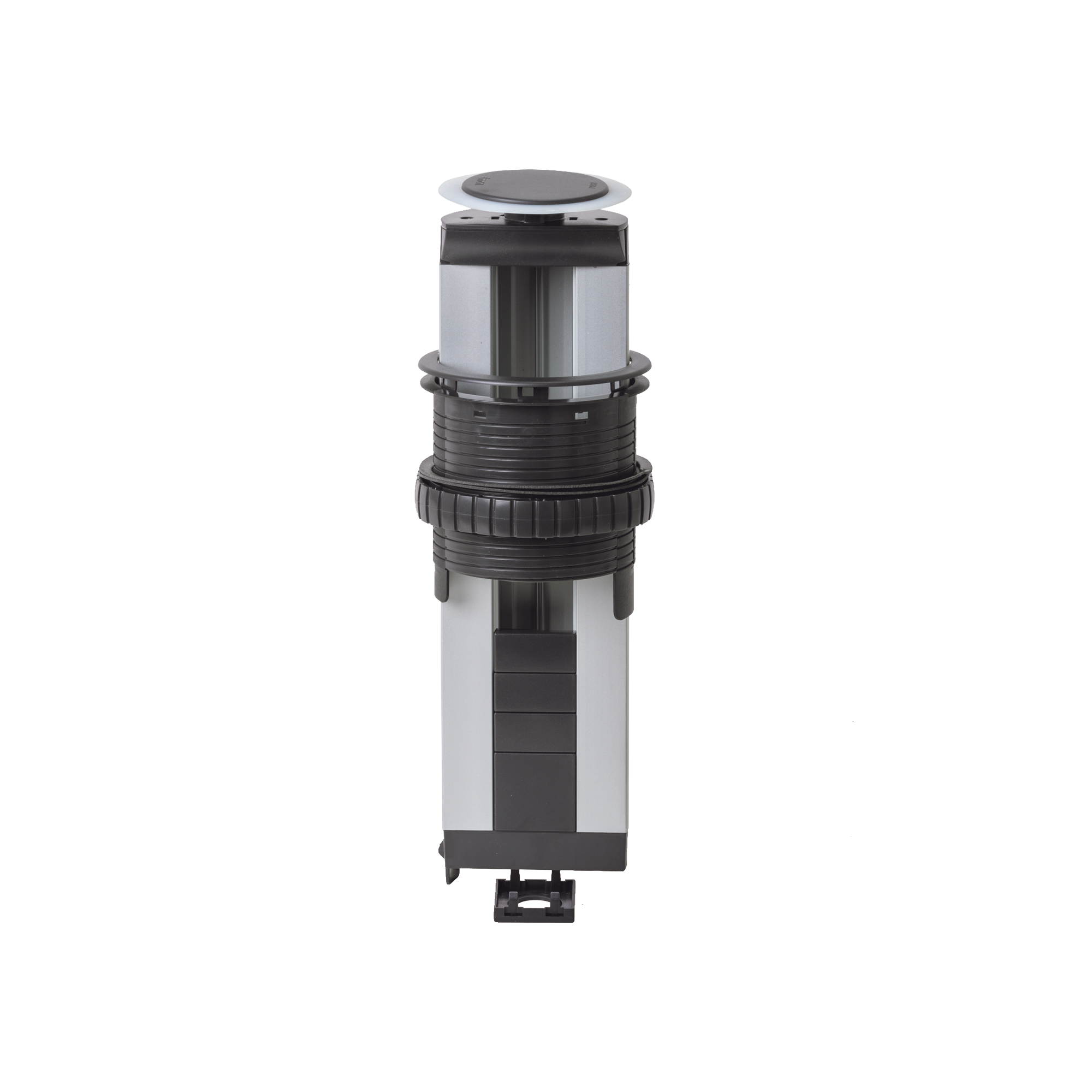 Teleblock Simon K45 para Voz, Datos, Multimedia o Contactos Eléctricos / Capacidad para 5 Módulos K45 / Apertura Automática con Tapa Abatible / Instalación en Mobiliario de Oficina o Comercial / (KTLE205CY)