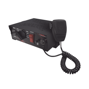 Sirena Vehicular de 100W de Potencia, Con Switch Giratorio de 6 posiciones y Micrófono Integrado de Uso Rudo