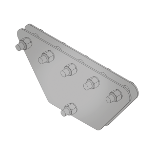 Placas igualadoras con tornillería y separadores, para 5 retenidas. Galvanizado en inmersión (20x20x50 cm).