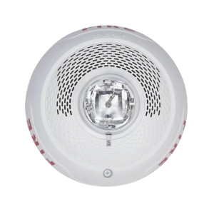 Bocina con Lámpara Estroboscópica, Montaje en Techo, Color Blanco, Nuevo Diseño Moderno y Elegante y Menor Consumo de Corriente