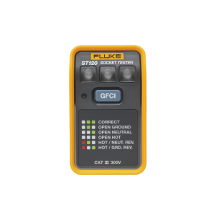 Probador de Tomacorriente Eléctrico Estándar o GFCI, Con LEDs de Alto Brillo y Gráfico Incluido Para Verificar Rápida y Fácilmente el Cableado