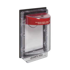 Cubierta Protectora Serie Stopper II® De Policarbonato, Con Alarma, Montaje en Superficie, Interior/Exterior, Etiqueta en Español
