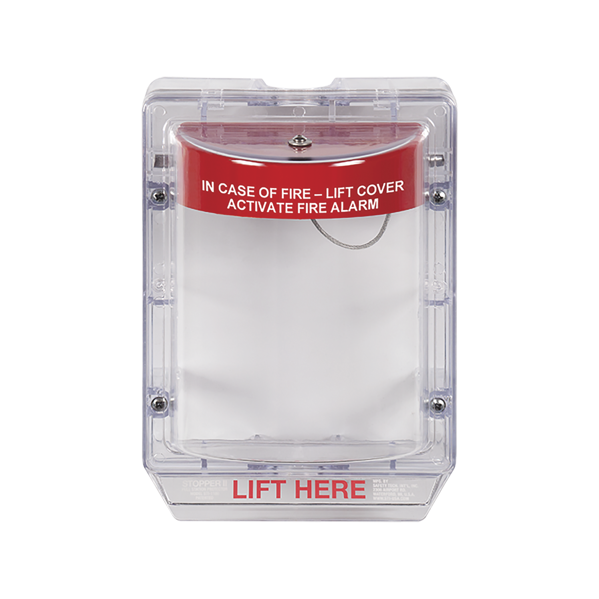 Protector para Estación de Jalón, con Espaciador, Texto en Ingles