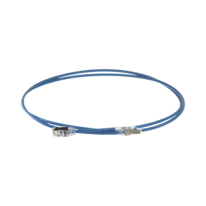 Patch Cord Cat6A, Diametro Reducido 28 AWG, Blindado S/FTP, CM/LS0H, 1.5m, Color Azul