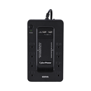 UPS de 650 VA/390 W, Topología Standby con Modo Ahorrador ECO, Entrada 120 Vca NEMA 5-15P, Con 8 Tomas NEMA 5-15R
