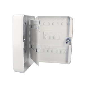 Caja para llaves con capacidad para 60 llaves/ Medidas 200 x 250 x 75 mm (ancho x alto x profundidad)/ Fabricada en acero/ Cerradura con llave.