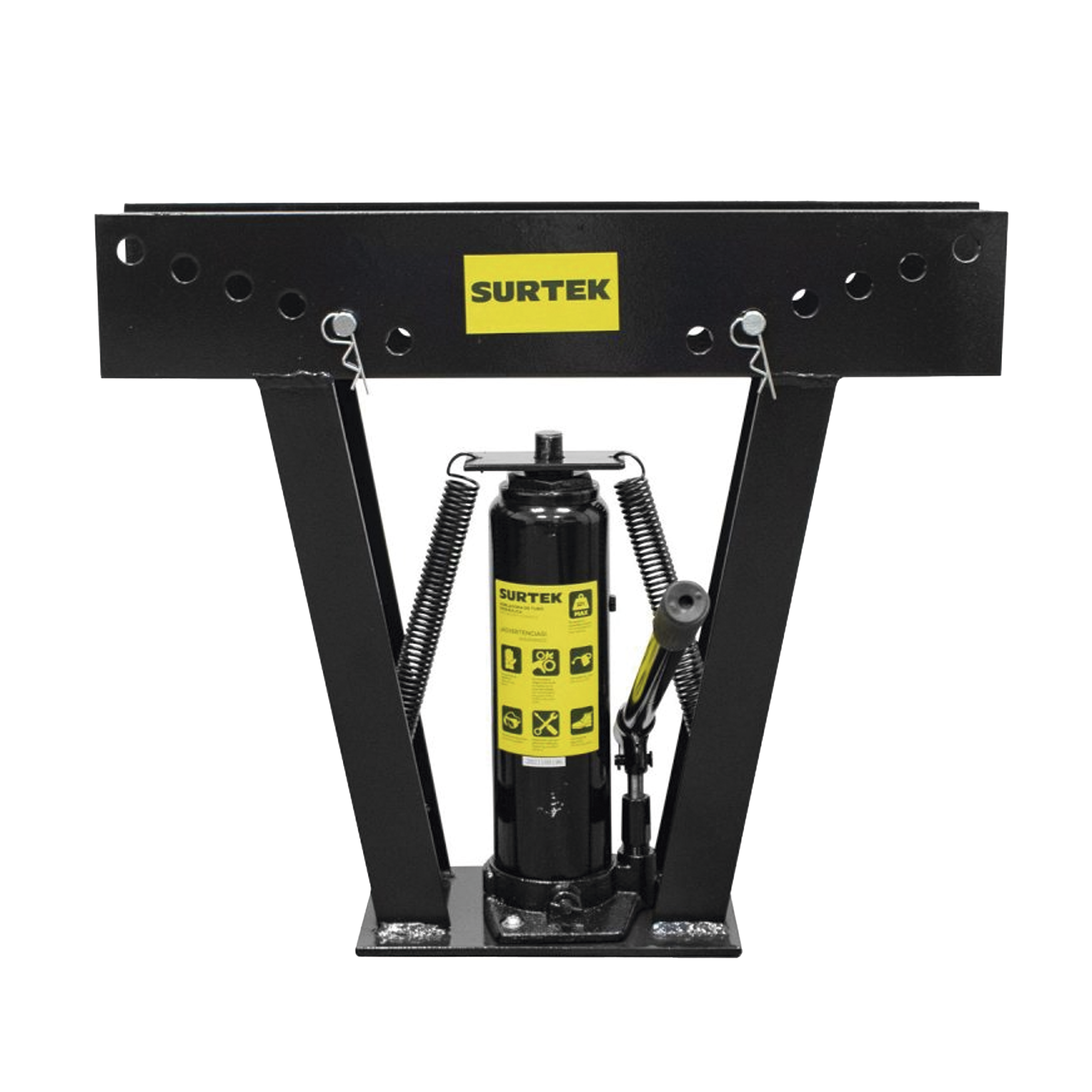 Doblatubos hidráulico de 1/2" a 2" incluye dados con medidas, capacidad 12 toneladas.