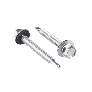 Tornillo - Pija cabeza hexagonal con rondana y punta de broca #14 x 1-1/4", 50 piezas.