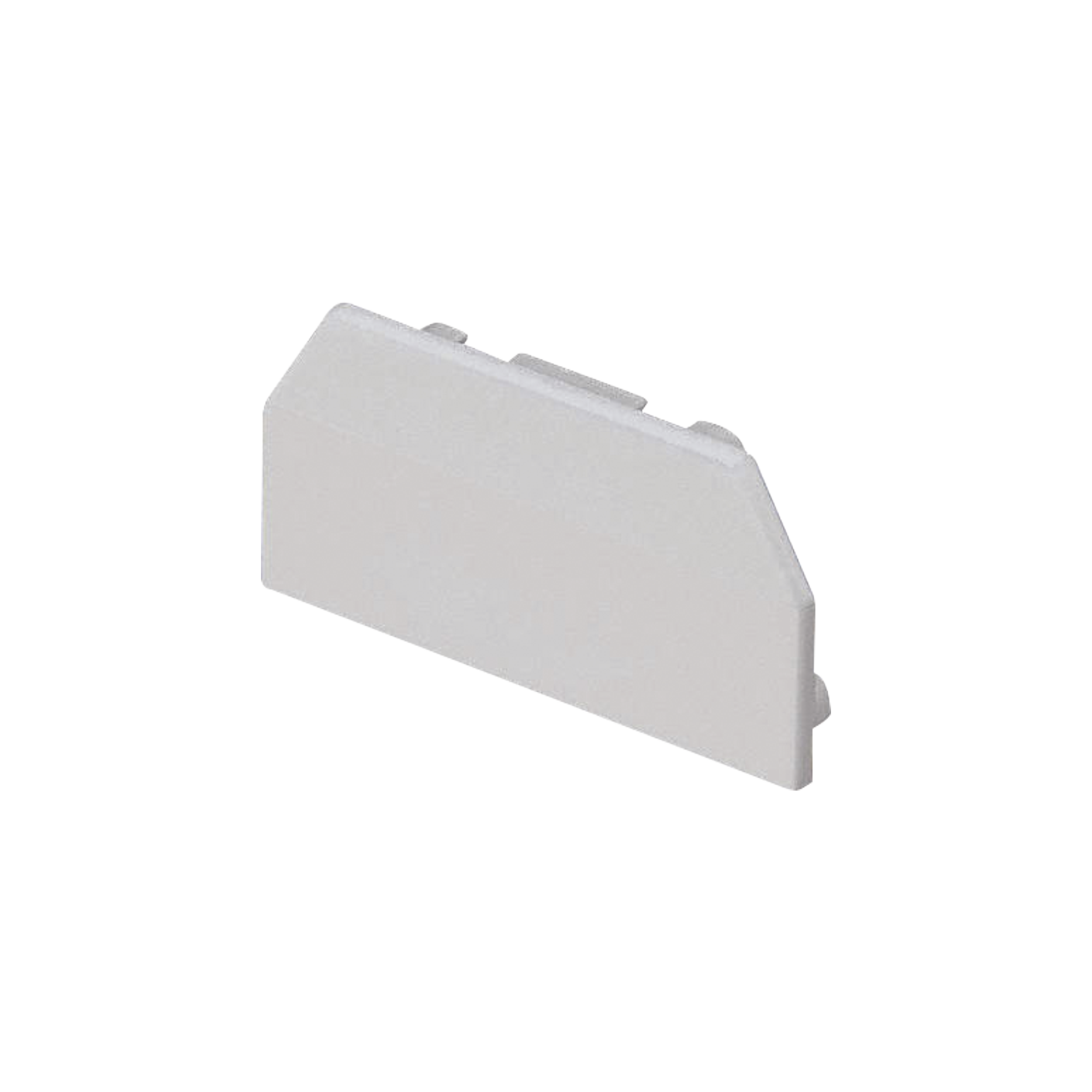 Tapa Final, para uso con canaleta T45, Material PVC Rígido, Color Blanco Mate