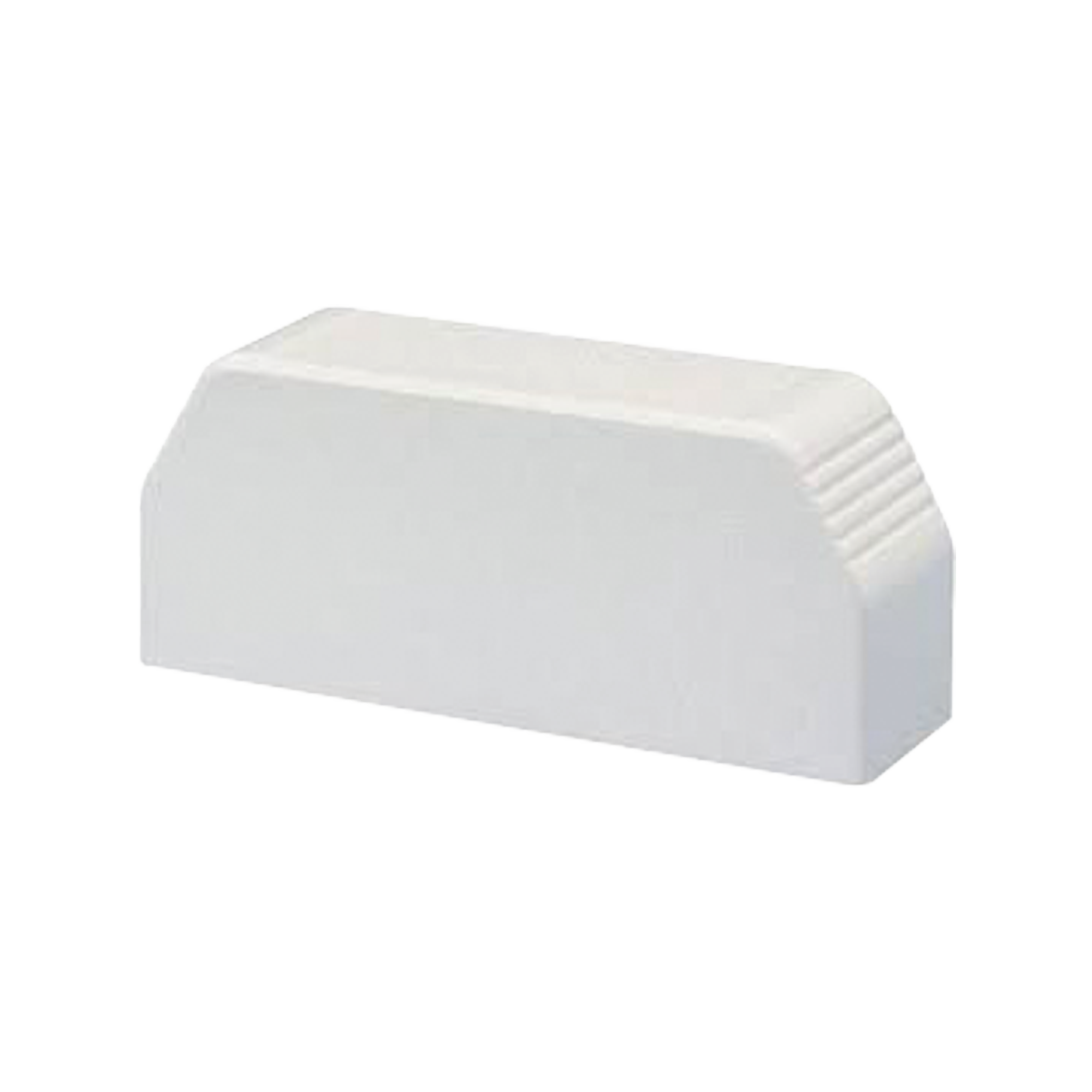 Tapa final, para uso con canaleta T70, Material PVC Rígido, Color Blanco Mate