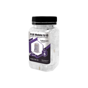 Bote con 100 Piezas de Plug Modular RJ45 Cat6 blindado, chapado de oro a 30 micras para durabilidad extrema SIN PIN DE TIERRA