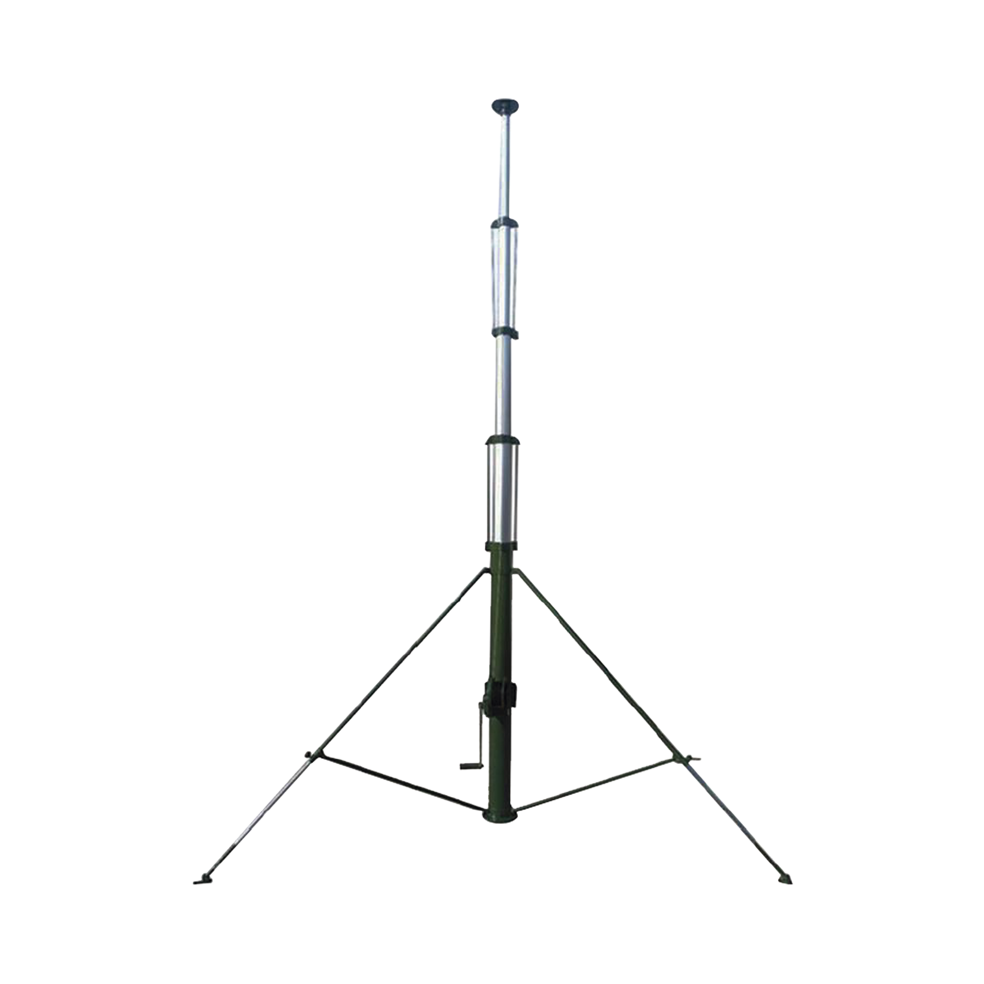Mástil Telescópico Retraible Manual de 12 metros con Accesorios. Incluye Tripie.