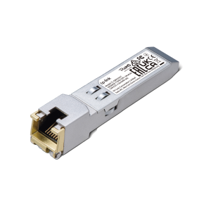 Transceptor mini-GBIC SFP+ RJ45 / Admite 10GBASE-T, 5GBASE-T, 2.5GBASE-T, 1000BASE-T y 100BASE-TX / Distancia Hasta 30 metros / Conector RJ45 (10G)