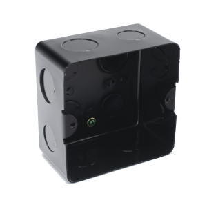 Caja de registro de acero galvanizado, 10x10 cm, Color Negro (11000-00000)