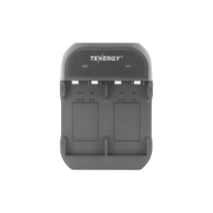 Cargador rápido de 2 compartimientos para baterías Ni-MH; Aplicable en baterías de 9 V /color negro