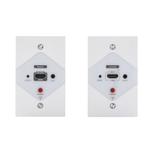 Kit Extensor HDMI en PLACAS DE PARED para distancias de 40 metros / Resolución 1080P @ 60 Hz / Cat 6/6A/ 7 / HDR/ Cero Latencia / Soporta Control Remoto / Placa de pared de 2.74 x 4.49” (tamaño estándar de EE.UU.).