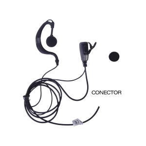 Micrófono - audífono de solapa ajustable al oído para KENWOOD PKT23K