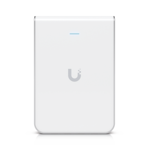Access Point UniFi U6 In Wall/Montaje p/pared, WIFI 6 2.4 Y 5 Ghz, hasta 5.3 Gbps, 1 pto PoE In, 4 ptos secundarios (1 PoE Out)