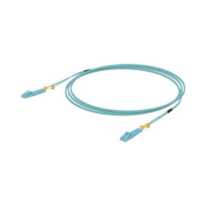 Jumper de Fibra Óptica Multimodo LC-LC duplex 10 G, 50/125 OM3, Color Aqua, 3 Metros