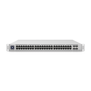 UniFi Switch Enterprise administrable capa 3, 48 puertos 2.5GbE RJ45 POE+, 4 puertos 10G SFP+, 720W, con pantalla táctil de 1.3"