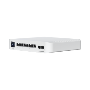 Switch UniFi Pro 8 PoE Administrable Capa 3, 8 puertos GbE / (6) puertos POE+ af/at y (2) puertos POE++ 802.3bt / (2) puertos SFP+ 10G / 120W de presupuesto POE
