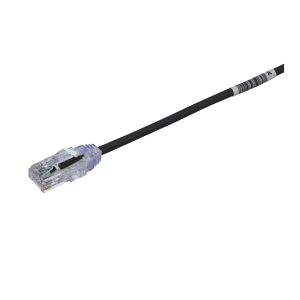 Cable de Parcheo TX6, UTP Cat6, Diámetro Reducido (28AWG), Color Negro, 0.5 m