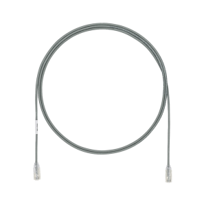 Cable de Parcheo TX6, UTP Cat6, Diámetro Reducido (28AWG), Color Gris, 1.5 m