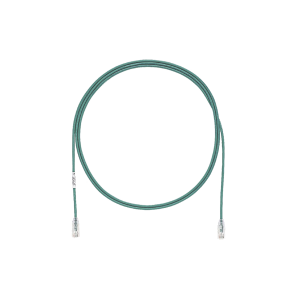Cable de Parcheo TX6, UTP Cat6, Diámetro Reducido (28AWG), Color Verde, 10ft