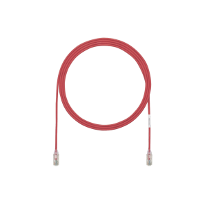 Cable de Parcheo TX6, UTP Cat6, Diámetro Reducido (28AWG), Color Rojo, 10ft