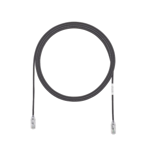 Cable de Parcheo TX6, UTP Cat6, Diámetro Reducido (28AWG), Color Negro, 15 ft