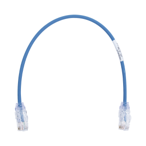 Cable de Parcheo TX6, UTP Cat6, Diámetro Reducido (28AWG), Color Azul, 1ft