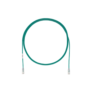 Cable de Parcheo TX6, UTP Cat6, Diámetro Reducido (28AWG), Color Verde, 1ft