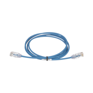 Cable de Parcheo TX6, UTP Cat6, Diámetro Reducido (28AWG), Color Azul, 2ft