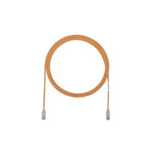 Cable de Parcheo TX6, UTP Cat6, Diámetro Reducido (28AWG), Color Naranja, 3ft