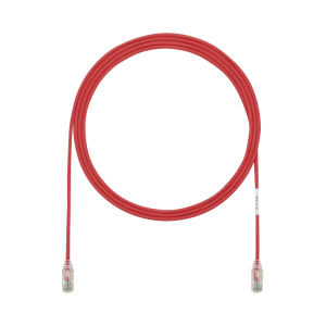 Cable de Parcheo TX6, UTP Cat6, Diámetro Reducido (28AWG), Color Rojo, 3ft