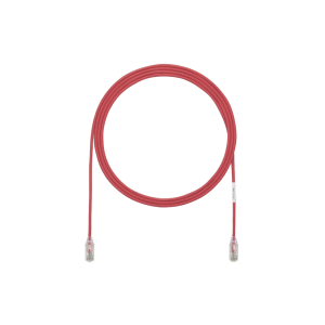 Cable de Parcheo TX6, UTP Cat6, Diámetro Reducido (28AWG), Color Rojo, 5ft