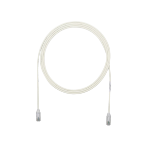 Cable de Parcheo TX6, UTP Cat6, Diámetro Reducido (28AWG), Color Blanco Mate, 7ft