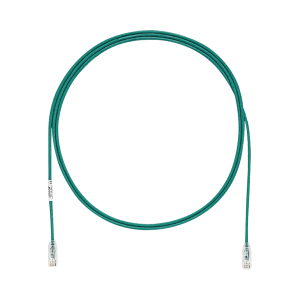 Cable de Parcheo TX6, UTP Cat6, Diámetro Reducido (28AWG), Color Verde, 7ft