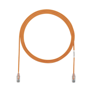 Cable de Parcheo TX6, UTP Cat6, Diámetro Reducido (28AWG), Color Naranja, 7ft