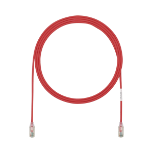 Cable de Parcheo TX6, UTP Cat6, Diámetro Reducido (28AWG), Color Rojo, 7ft