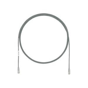 Cable de Parcheo UTP Cat6A, CM/LSZH, Diámetro Reducido (28AWG), Color Gris, 1 ft