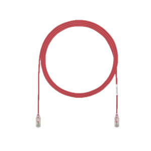 Cable de Parcheo UTP Cat6A, CM/LSZH, Diámetro Reducido (28AWG), Color Rojo, 50ft