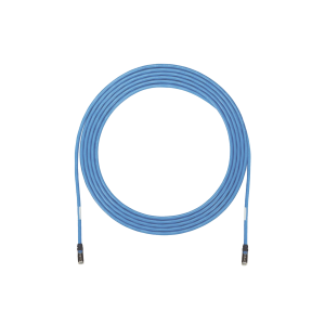 Cable de Zona U/UTP Cat6A, Con Plug Modular en Cada Extremo, Conductor 23 AWG Sólido, CMP (Plenum), 100 ft, Color Azul