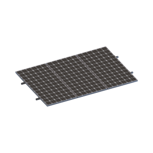 Kit De Minirieles Para Panel Solar Arreglo 1X3 Para Instalación Plano En Lámina