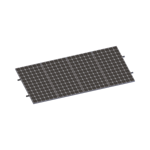 Kit De Minirieles Para Panel Solar Arreglo 1X4 Para Instalación Plano En Lámina