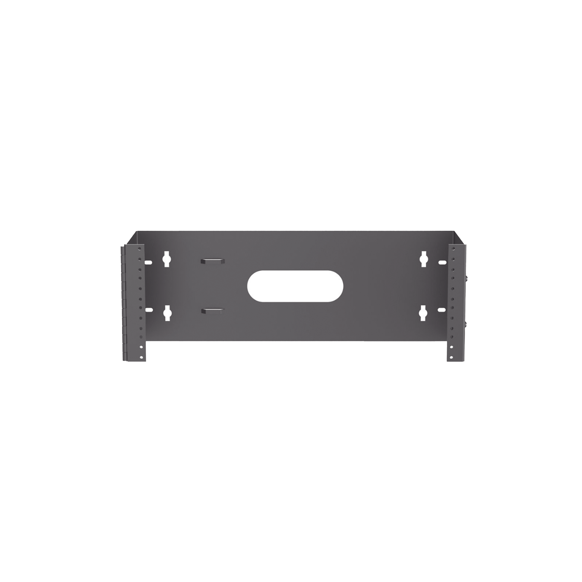 Rack Abierto de Instalación en Pared con Bisagras, Profundidad de 159 mm, 19 in de Ancho, 4 UR, Color Negro