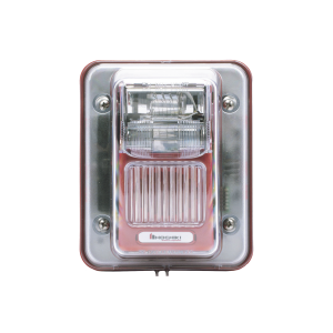 Sirena Estrobo, Para Intemperie, Montaje en Muro, Color Rojo (0500-05860)