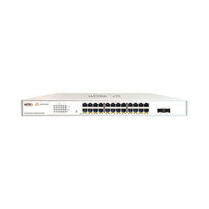 Switch Administrable PoE  / 24 puertos PoE af/at Gigabit /  2 x SFP Gigabit / Administración Cloud Gratuita / Presupuesto 370 W