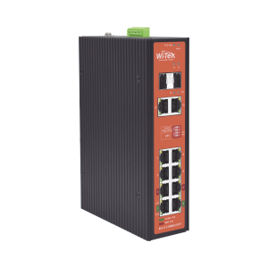 Switch PoE Industrial No administrable / Puertos 1-2 PoE 802.3 af/at y PoE 24 Vcc Pasivo 30W / Puertos 3-4 PoE 802.3 af/at/bt Hasta 60W / Puertos 5-8 PoE 802.3 af/at Hasta 30W / Los 8 puertos son Gigabit + 2 SFP combo / Presupuesto 300W